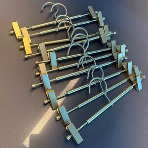 New! Metal Clip Skirt Hangers - Set 10